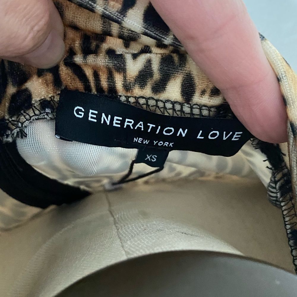 Sexy Generation Love Long Sleeve Leopard Print Adenline Dress Size XS New W/ Tag - Picture 5 of 6
